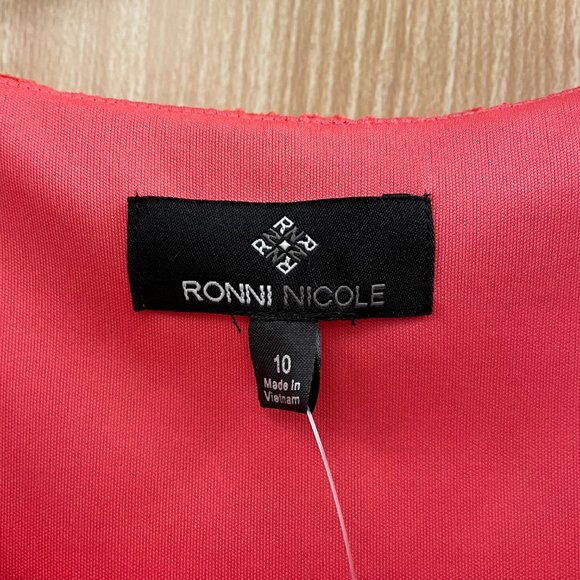 Ronni Nicole Pink Eyelet Dress Size 10 NWT - Picture 4 of 5